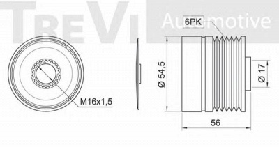 TREVI AUTOMOTIVE ap1129 -  Механизм свободного хода генератора